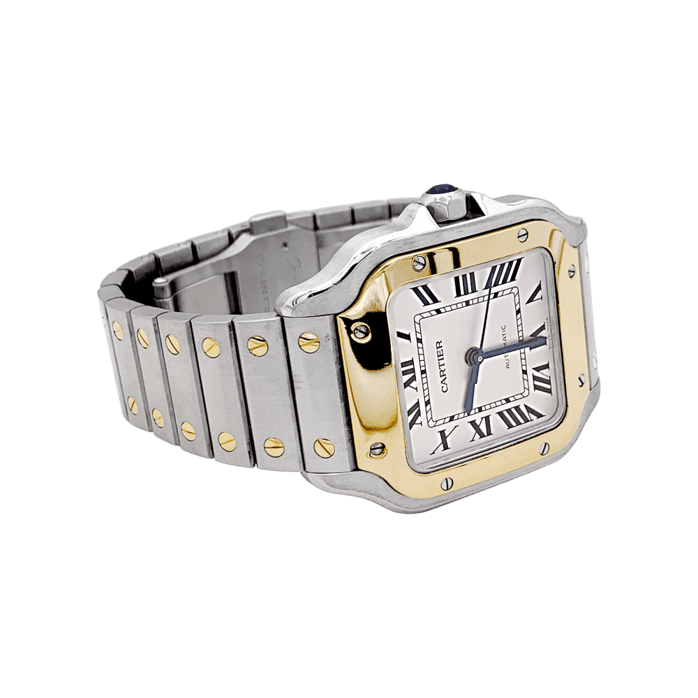 Watch Cartier, "Santos", steel and gold.
