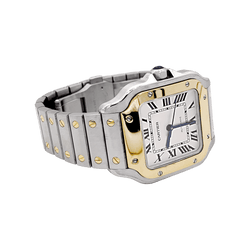 Watch Cartier, "Santos", steel and gold.