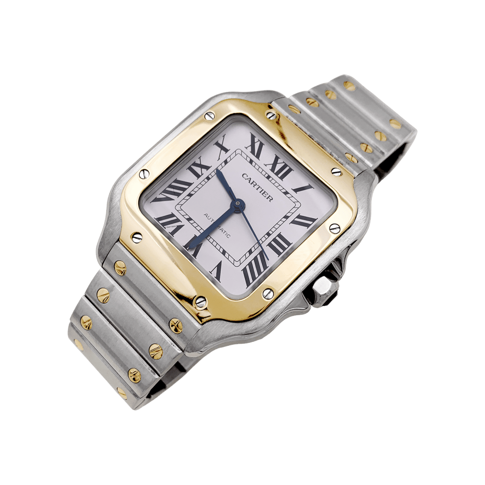 Watch Cartier, "Santos", steel and gold.
