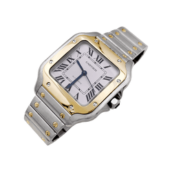 Watch Cartier, "Santos", steel and gold.