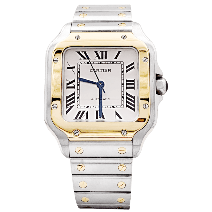Watch Cartier, "Santos", steel and gold.