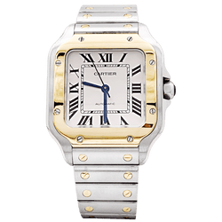 Watch Cartier, "Santos", steel and gold.