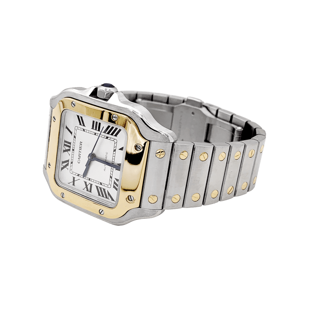 Watch Cartier, "Santos", steel and gold.