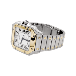 Watch Cartier, "Santos", steel and gold.
