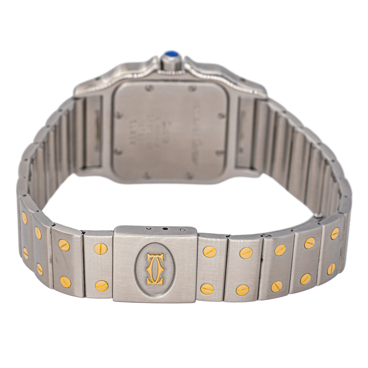 Montre CARTIER "Santos" en or jaune, acier et quartz - Castafiore