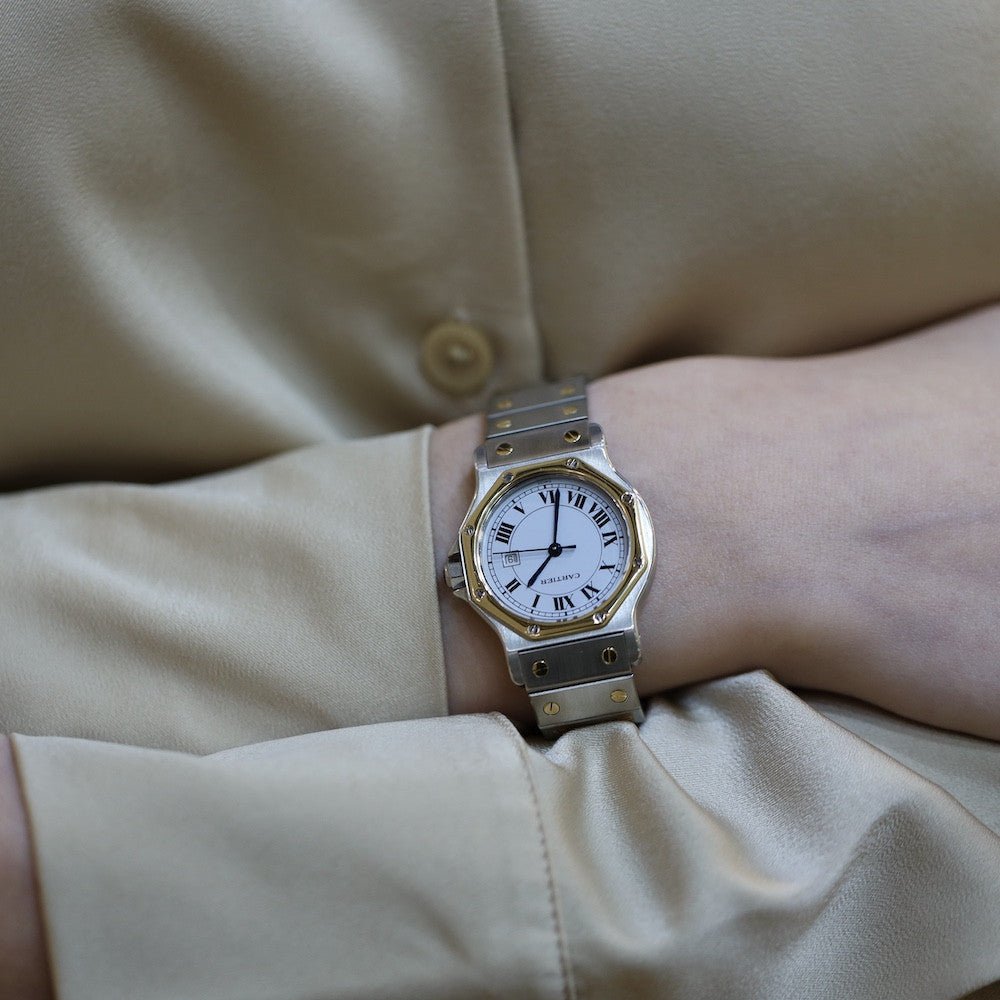 Montre CARTIER "Santos" en or jaune et acier - Castafiore