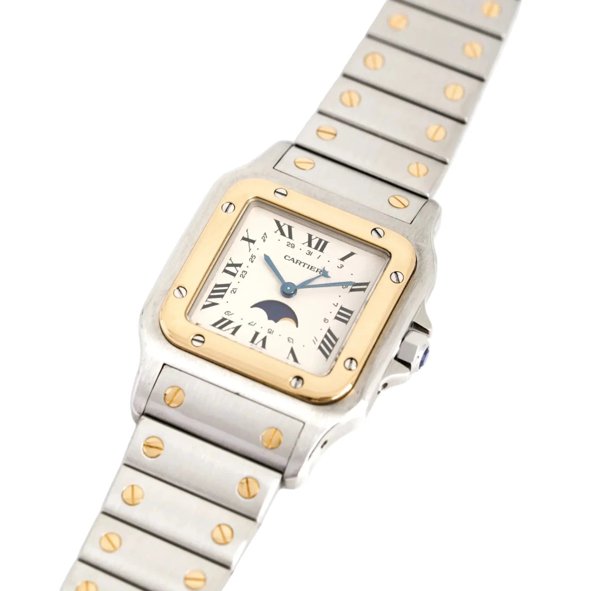 Montre CARTIER "Santos" GM en or jaune et acier - Castafiore