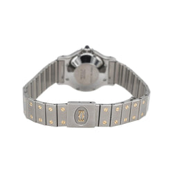 Montre CARTIER "Santos Octagon" en or jaune, acier et saphir - Castafiore