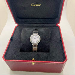 Montre CARTIER "Santos Vendome" en acier, saphir et quartz - Castafiore
