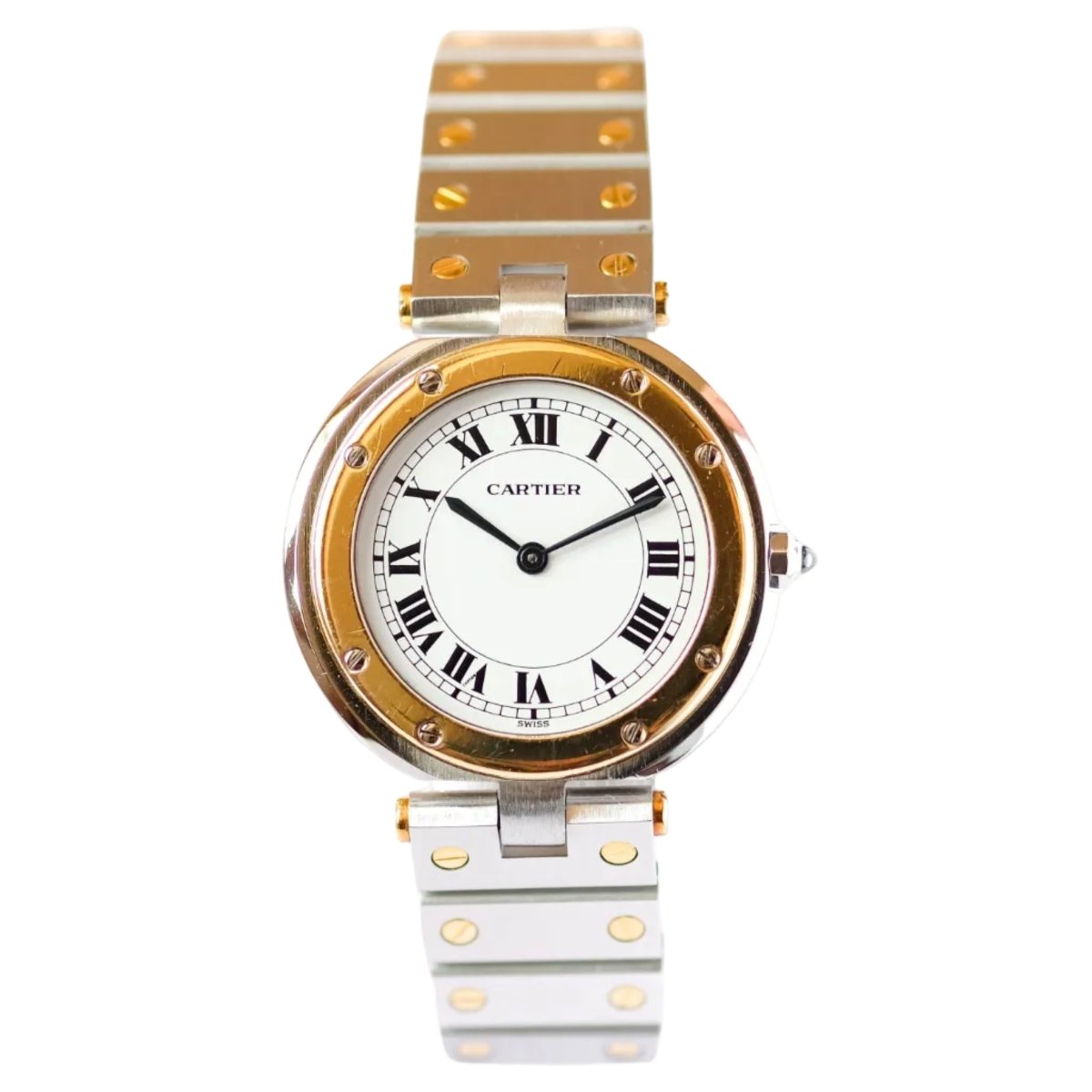 Montre CARTIER "Santos Vendôme" en or jaune et acier - Castafiore