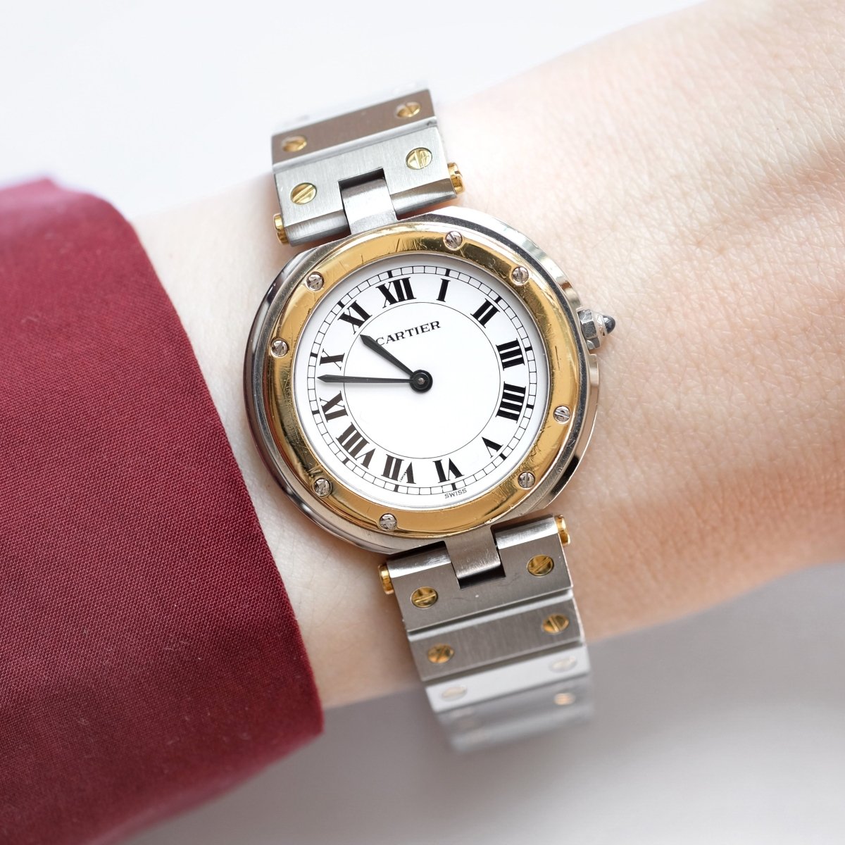 Montre CARTIER "Santos Vendôme" en or jaune et acier - Castafiore