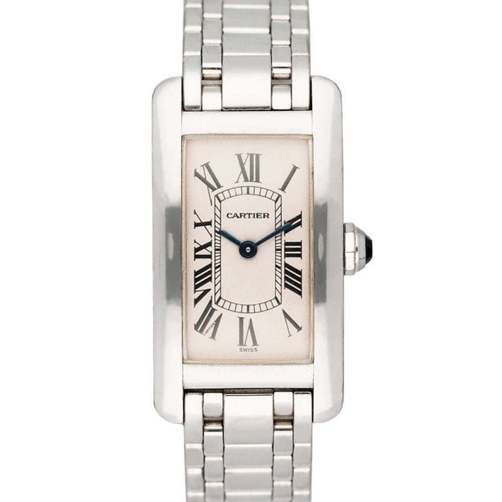 Montre CARTIER "Tank américaine" en or blanc - Castafiore