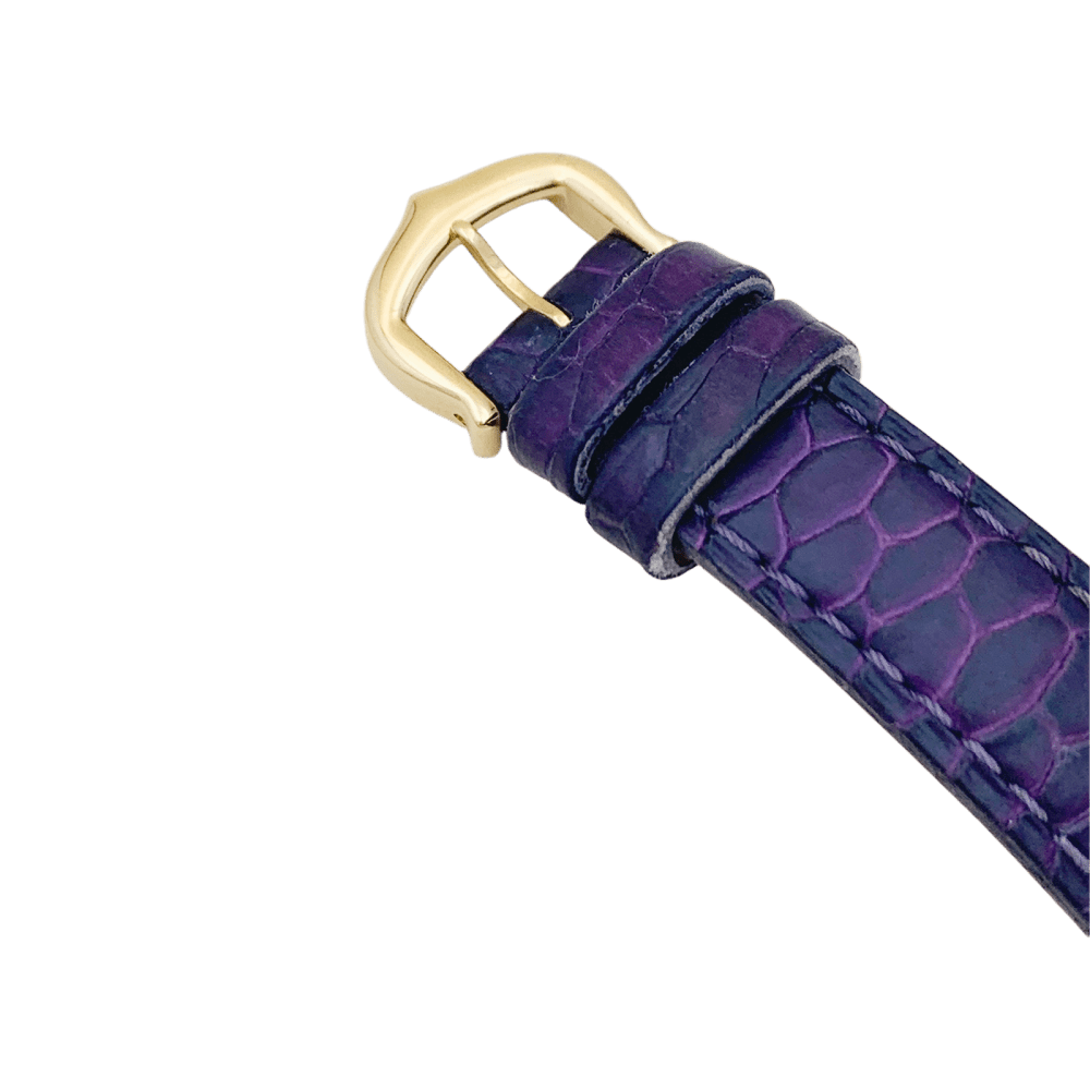 Montre CARTIER "Tank Américaine" en or jaune, acier et cuir - Castafiore