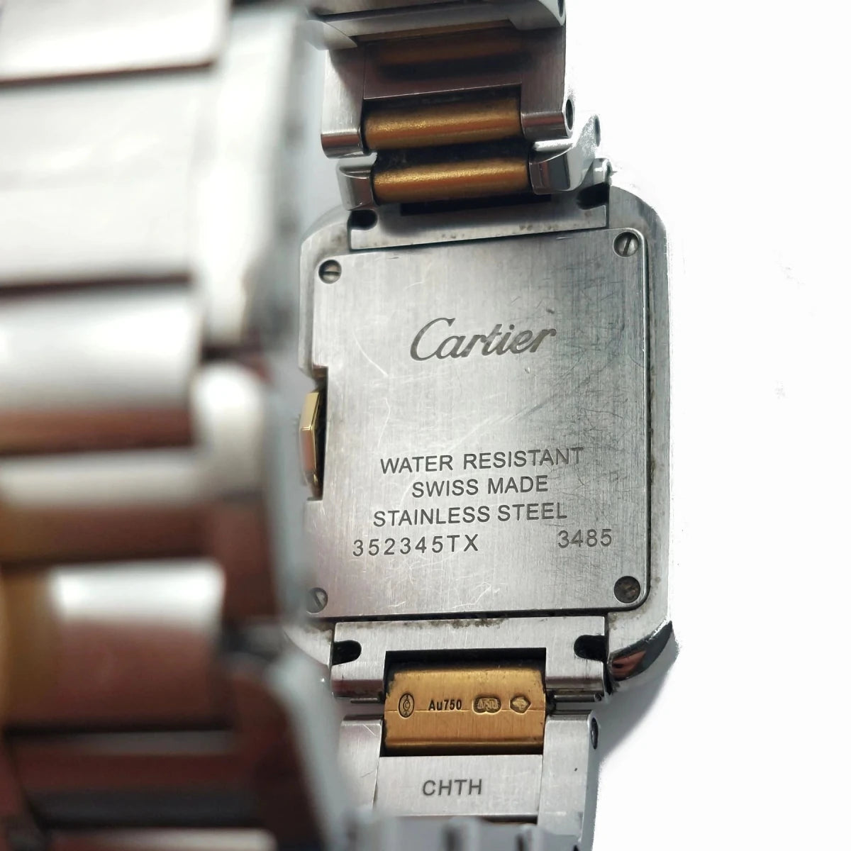 Montre CARTIER "Tank Anglaise" PM en or jaune et acier - Castafiore