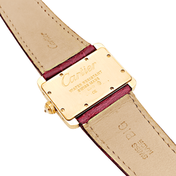 Montre CARTIER "Tank Divan" en or jaune, argent, acier et diamants - Castafiore