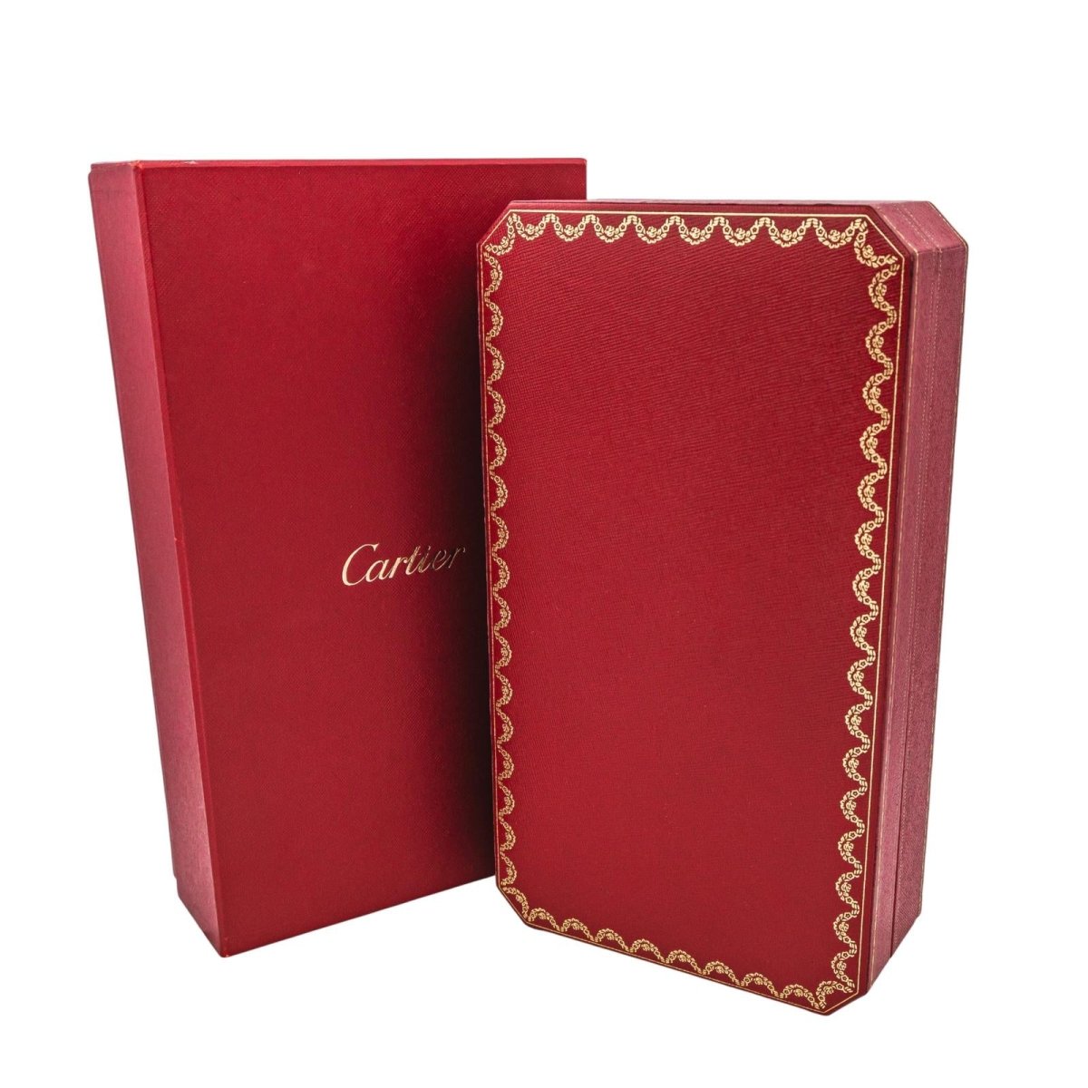 Montre CARTIER "Tank Divan" en or jaune, cuir et diamants - Castafiore