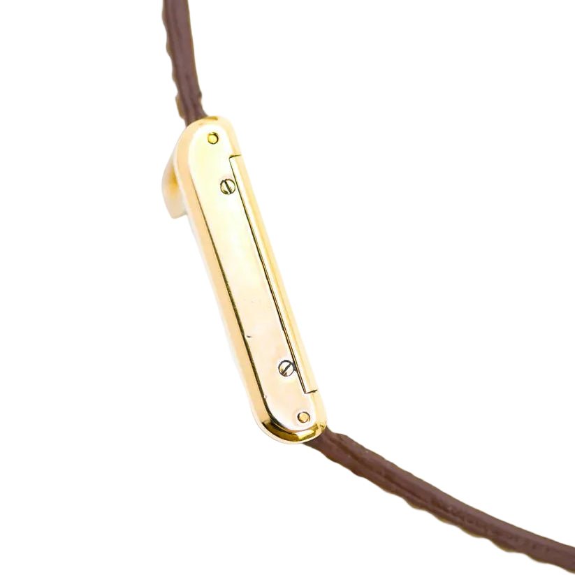 Montre CARTIER "Tank" en or jaune et cuir - Castafiore