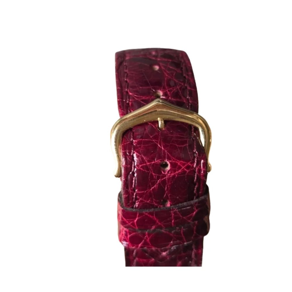Montre CARTIER "Tank" en vermeil et cuir - Castafiore