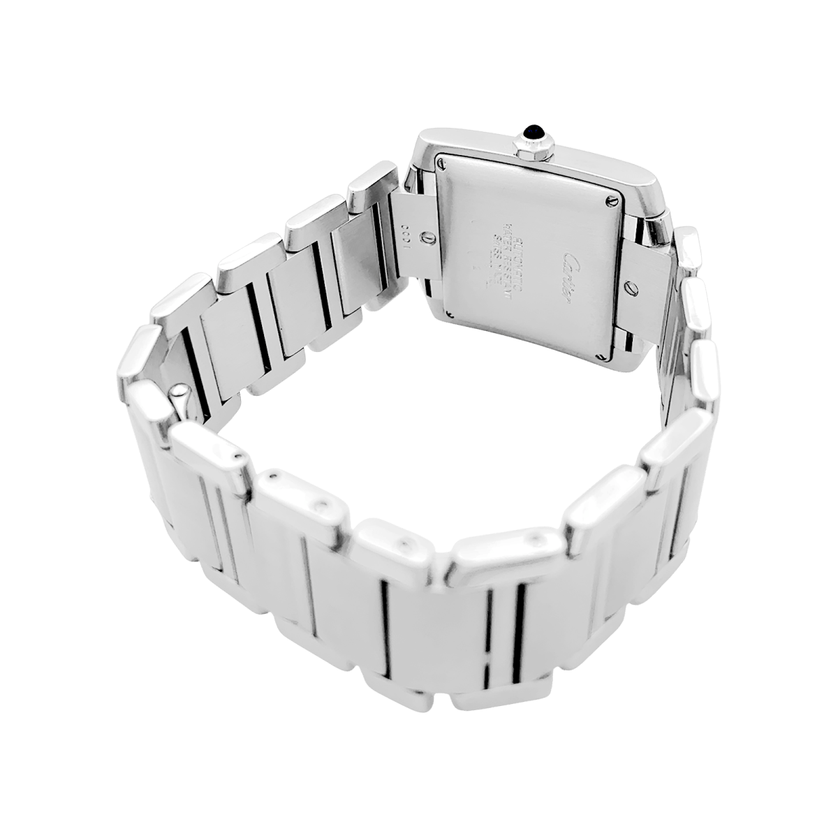 Montre CARTIER "Tank Française" en acier et argent - Castafiore