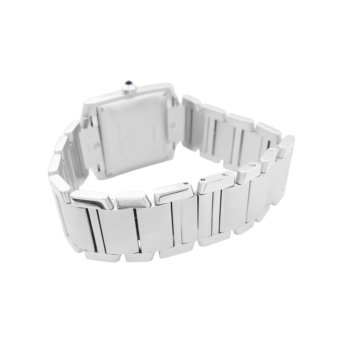 Montre CARTIER "Tank Française" en acier et argent - Castafiore