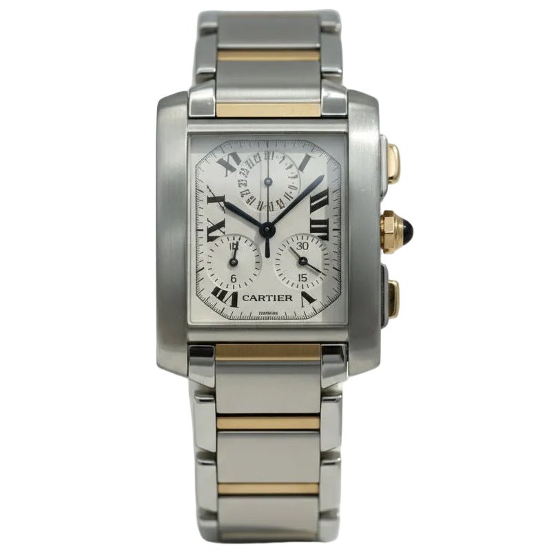 Montre CARTIER "Tank Française" en acier et or jaune - Castafiore