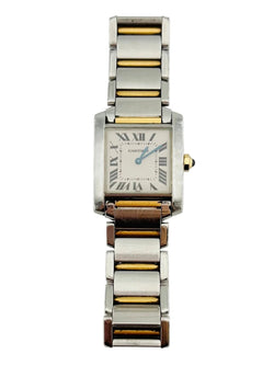Montre CARTIER "Tank française" en or jaune et acier - Castafiore