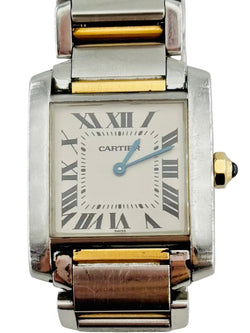 Montre CARTIER "Tank française" en or jaune et acier - Castafiore