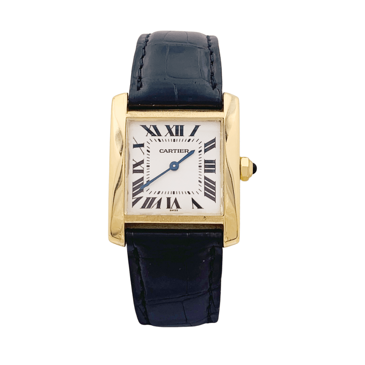 Montre Cartier "Tank Française" or jaune. - Castafiore