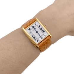 Montre Cartier "Tank Louis Cartier" en or jaune. - Castafiore