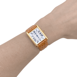 Montre Cartier "Tank Louis Cartier" en or jaune. - Castafiore
