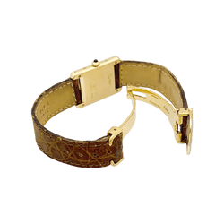 Montre CARTIER "Tank Louis Cartier" en or jaune et cuir - Castafiore