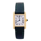 Montre CARTIER "Tank Louis Cartier" en or jaune, or rose, acier et cuir - Castafiore