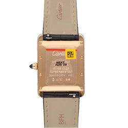 Montre CARTIER "Tank Louis Cartier" GM en or rose et cuir - Castafiore