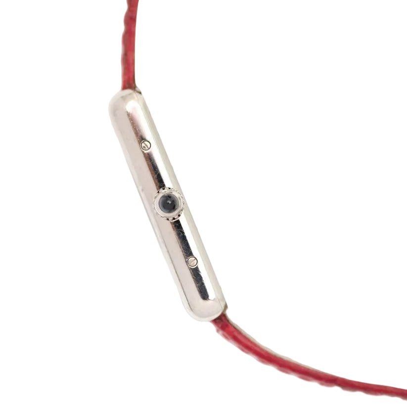 Montre CARTIER "Tank Louis" en or blanc et cuir - Castafiore