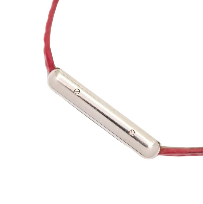 Montre CARTIER "Tank Louis" en or blanc et cuir - Castafiore