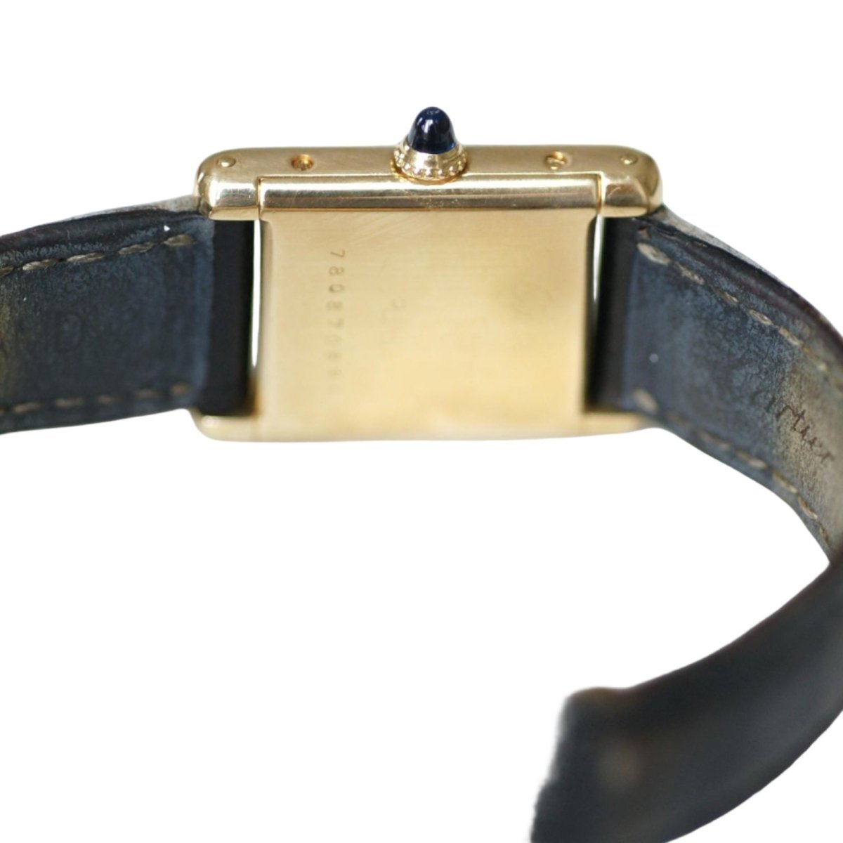 Montre CARTIER "Tank Louis" en or jaune et cuir - Castafiore