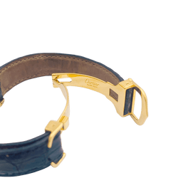 Montre CARTIER "Tank Must" argent, plaqué or et cuir - Castafiore