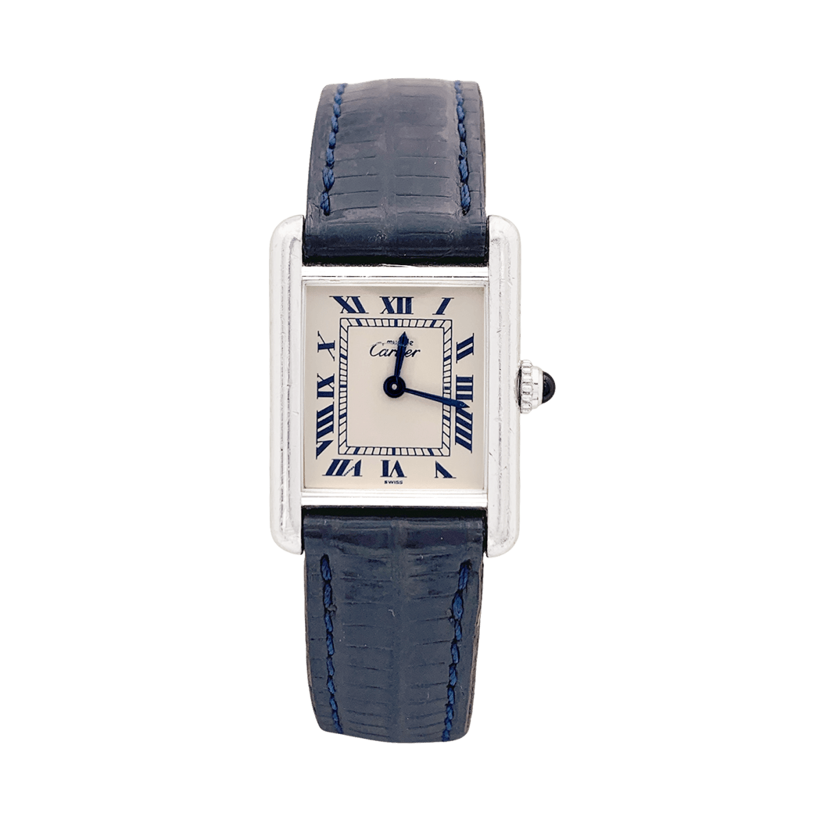 Montre CARTIER "Tank Must" en argent, acier et cuir. - Castafiore