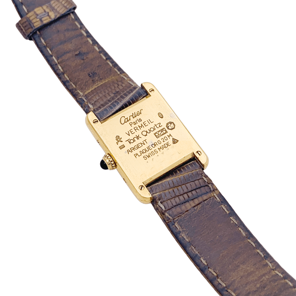 Montre CARTIER "Tank Must" en argent, acier et cuir - Castafiore