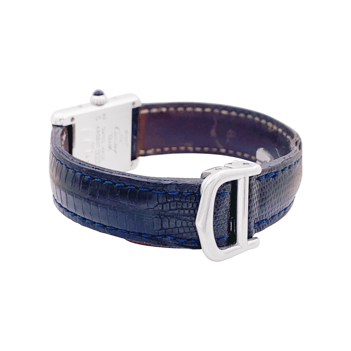 Montre CARTIER "Tank Must" en argent, acier et cuir. - Castafiore