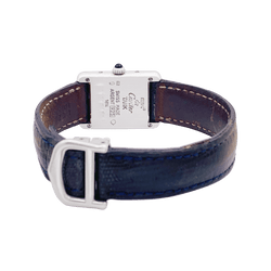 Montre CARTIER "Tank Must" en argent, acier et cuir. - Castafiore