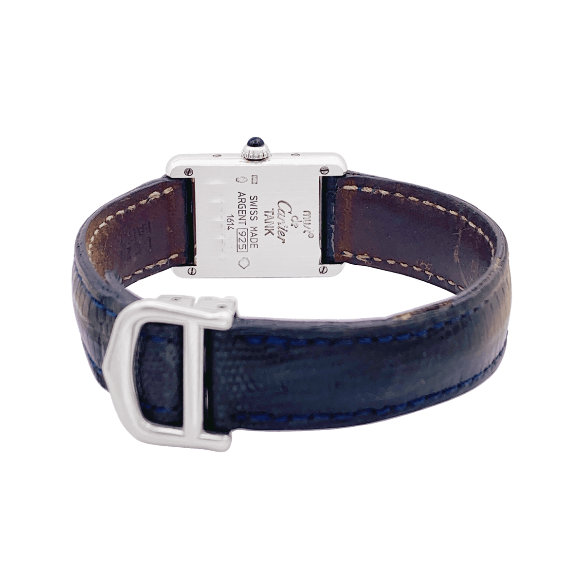 Montre CARTIER "Tank Must" en argent, acier et cuir. - Castafiore