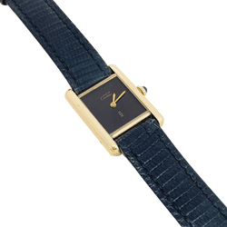 Montre CARTIER "Tank Must" en argent plaqué or - Castafiore