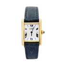 Montre Cartier Tank Must en argent plaqué or - Castafiore