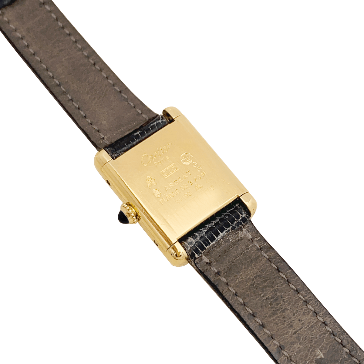 Montre CARTIER "Tank Must" en argent plaqué or - Castafiore