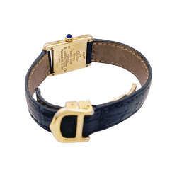 Montre Cartier Tank Must en argent plaqué or - Castafiore
