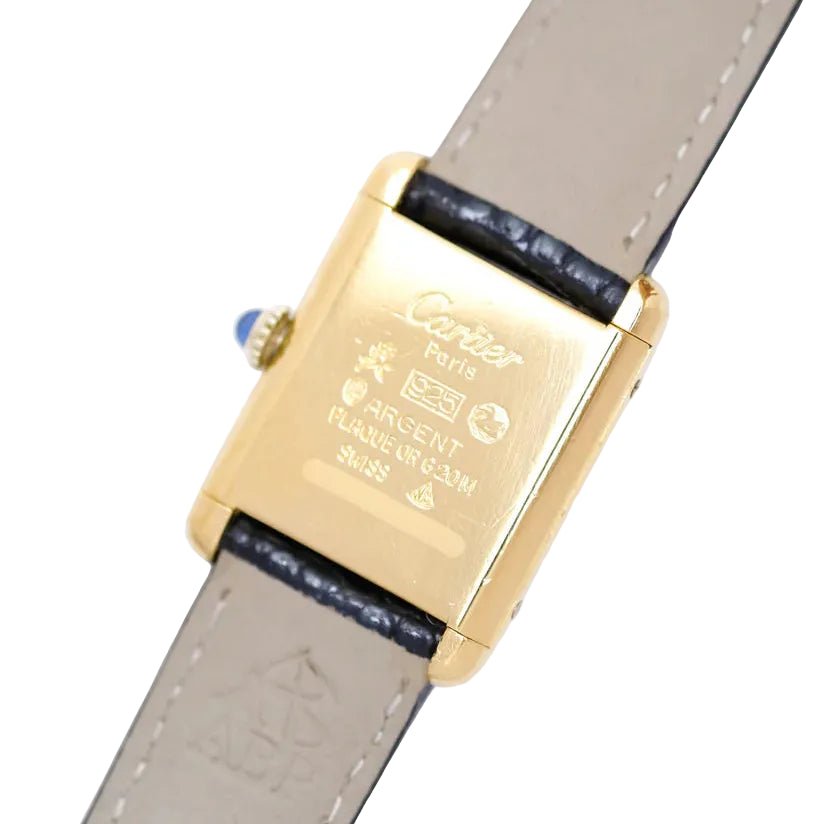 Montre CARTIER "Tank Must" PM en vermeil et cuir - Castafiore