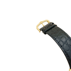 Montre CARTIER "Tank Solo" en or jaune, argent, cuir, acier et spinelle - Castafiore