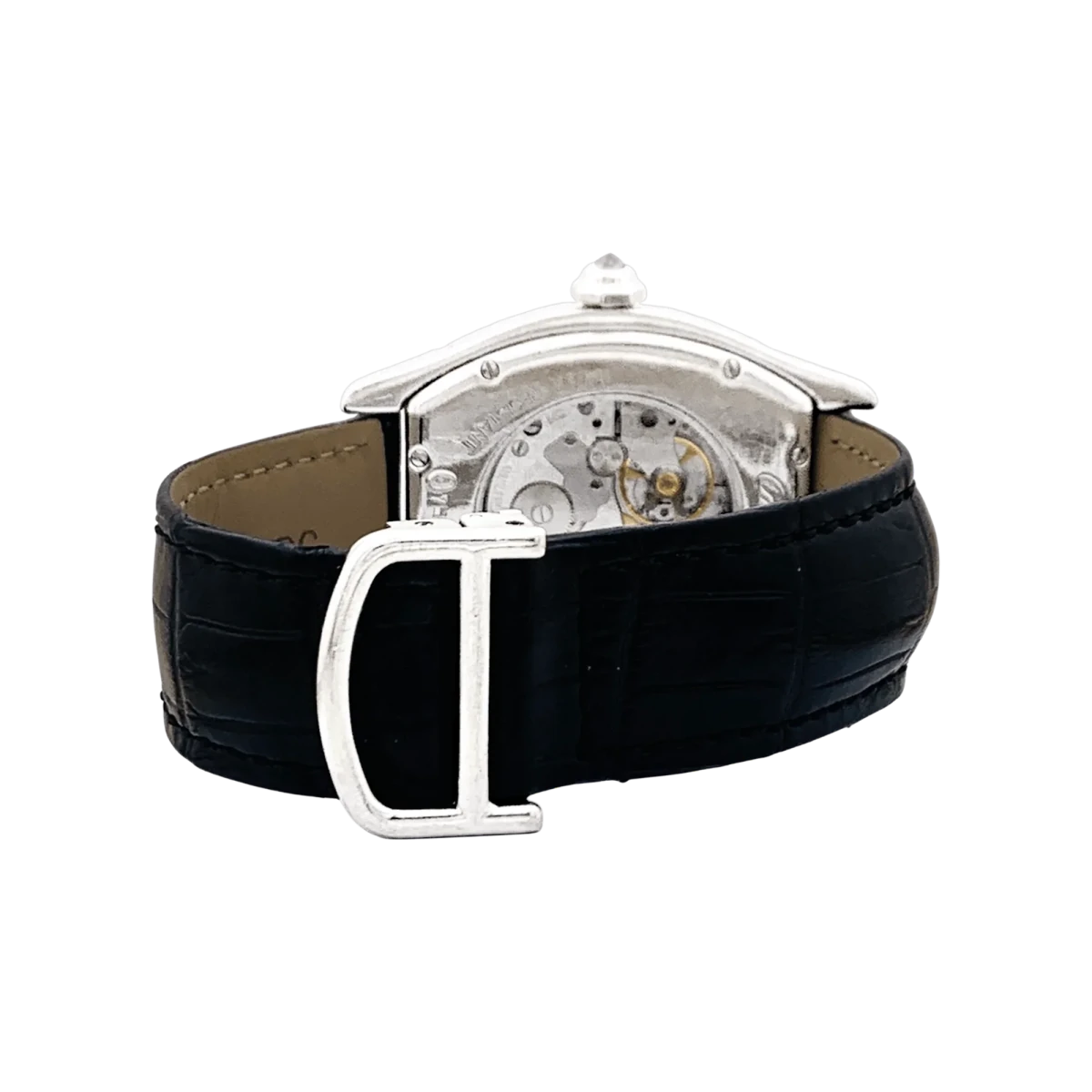 Montre CARTIER "Tortue" en or blanc et diamants - Castafiore
