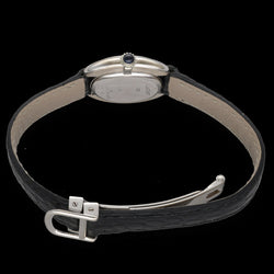 Montre CARTIER "Vendôme Ellipse" en or gris et cuir - Castafiore